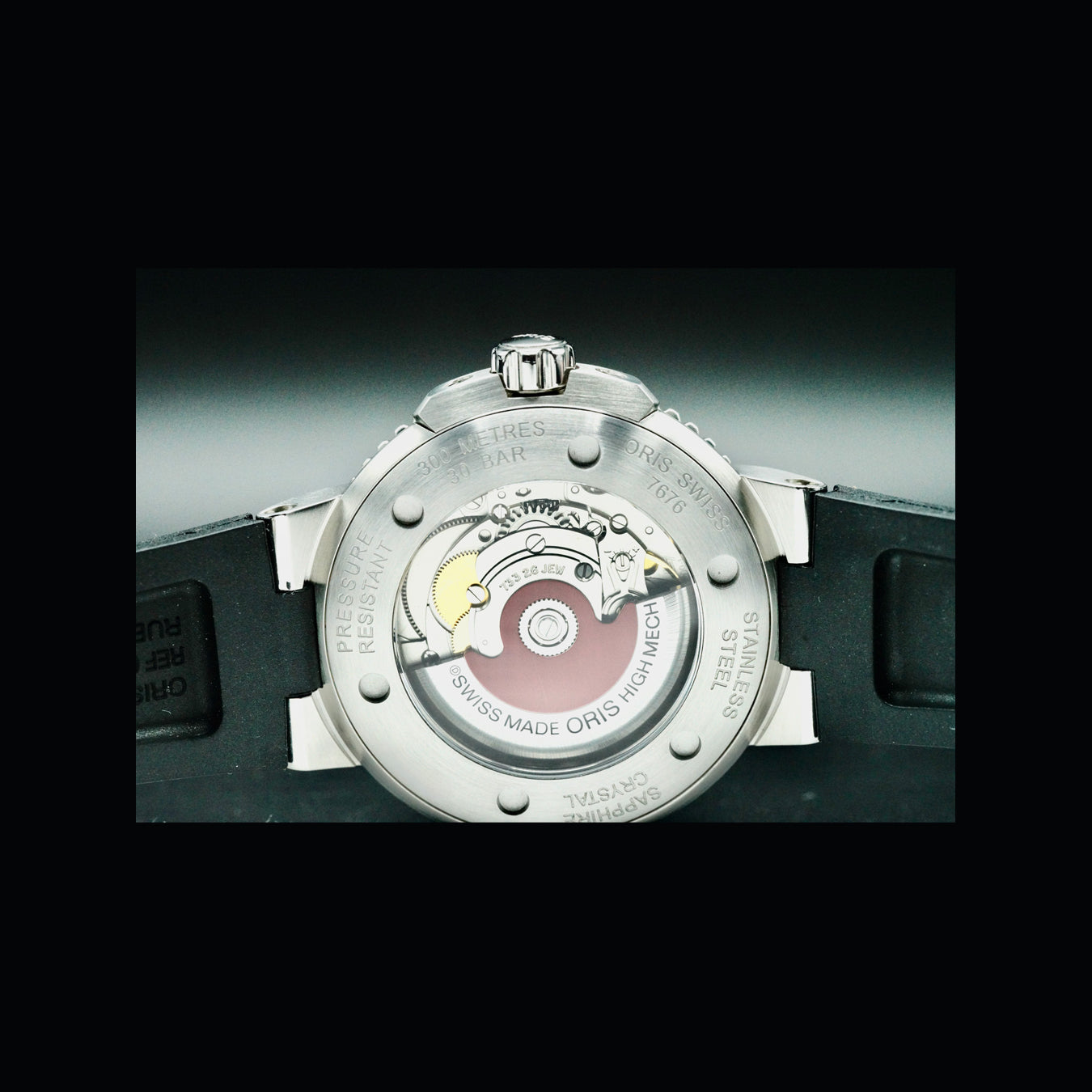 Oris 01 733 7676 4153 Aquis Date Grey Dial SS Mens