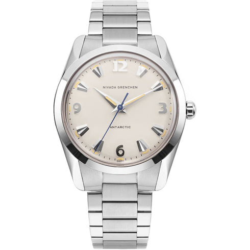 Nivada Grenchen 35001M20 Antarctic 35mm Eggshell Beige Luminova