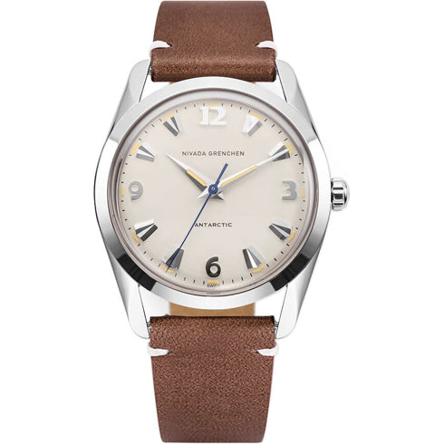 Nivada Grenchen 35001M14 Antarctic 35mm Eggshell Beige Luminova