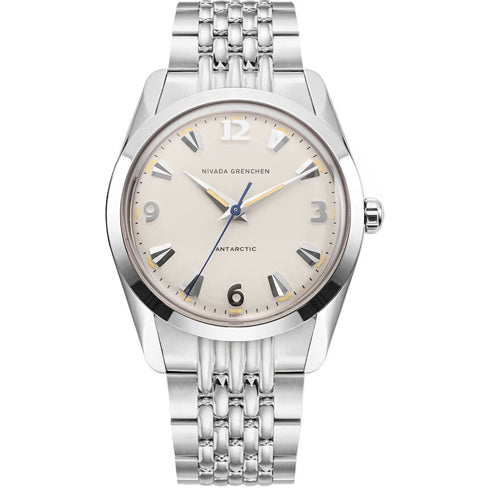 Nivada Grenchen 35001M04 Antarctic 35mm Eggshell Beige Luminova