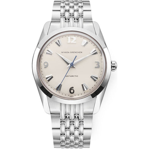 Nivada Grenchen 35004M04 Antarctic 35mm Eggshell White Luminova