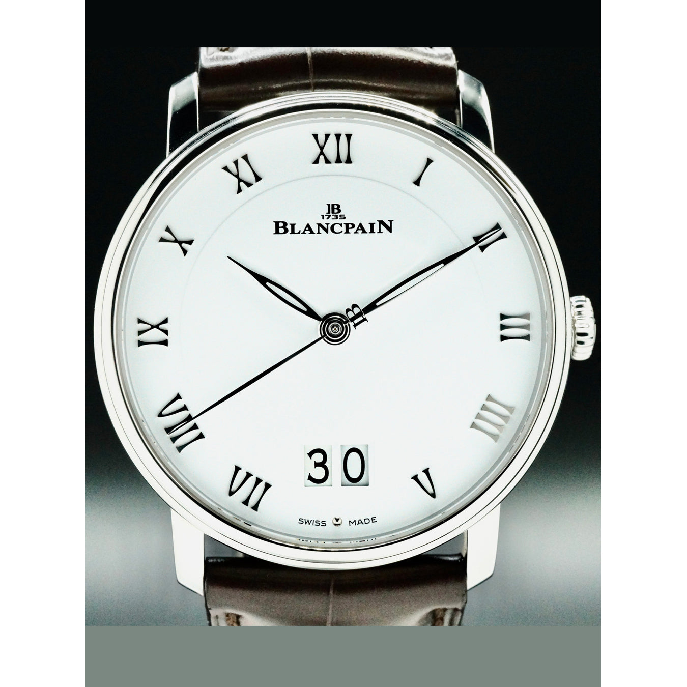 Blancpain 6669 1127 55B Villeret SS Auto Grande Date