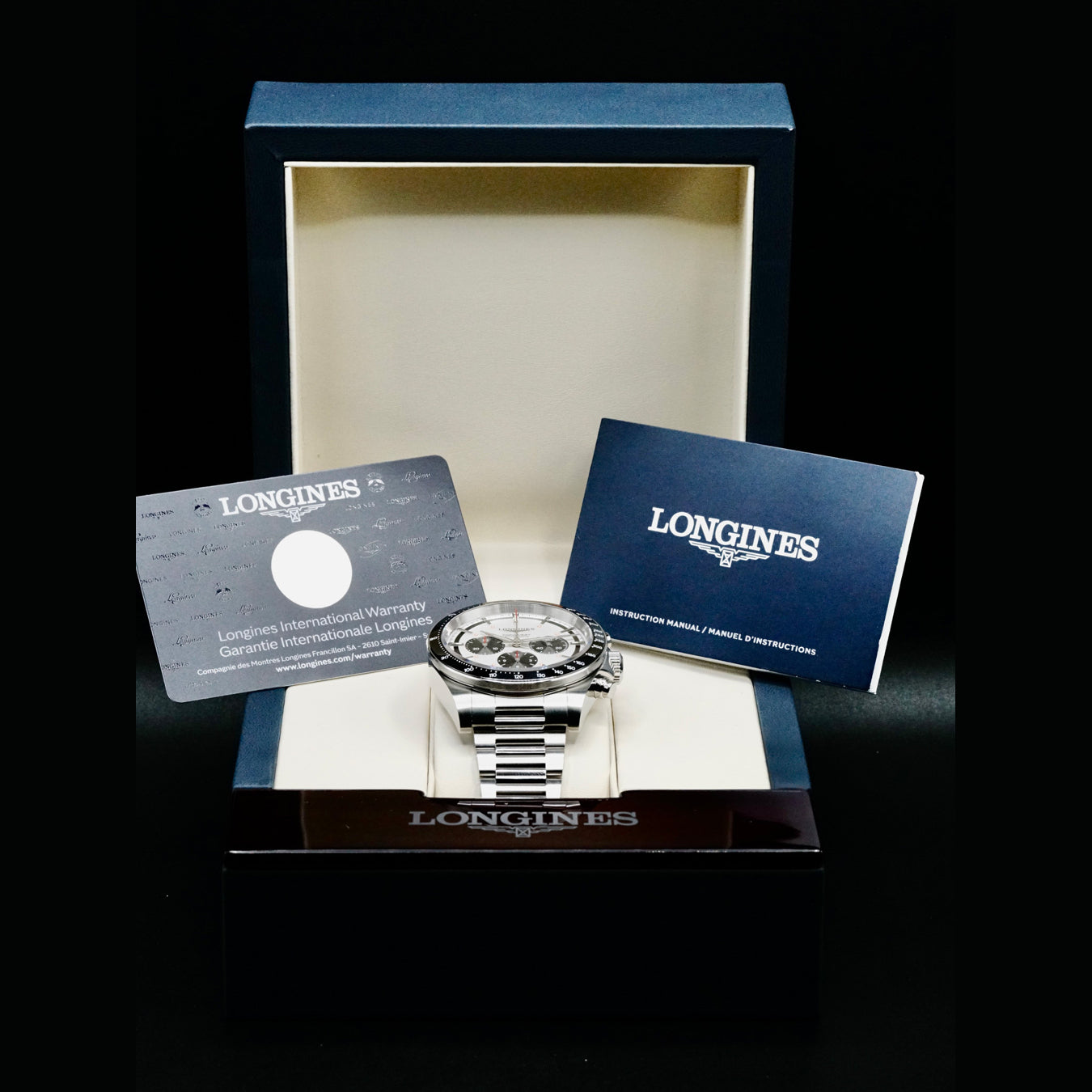 Longines L3.835.4.72.6 Conquest Silver Dial on Bracelet