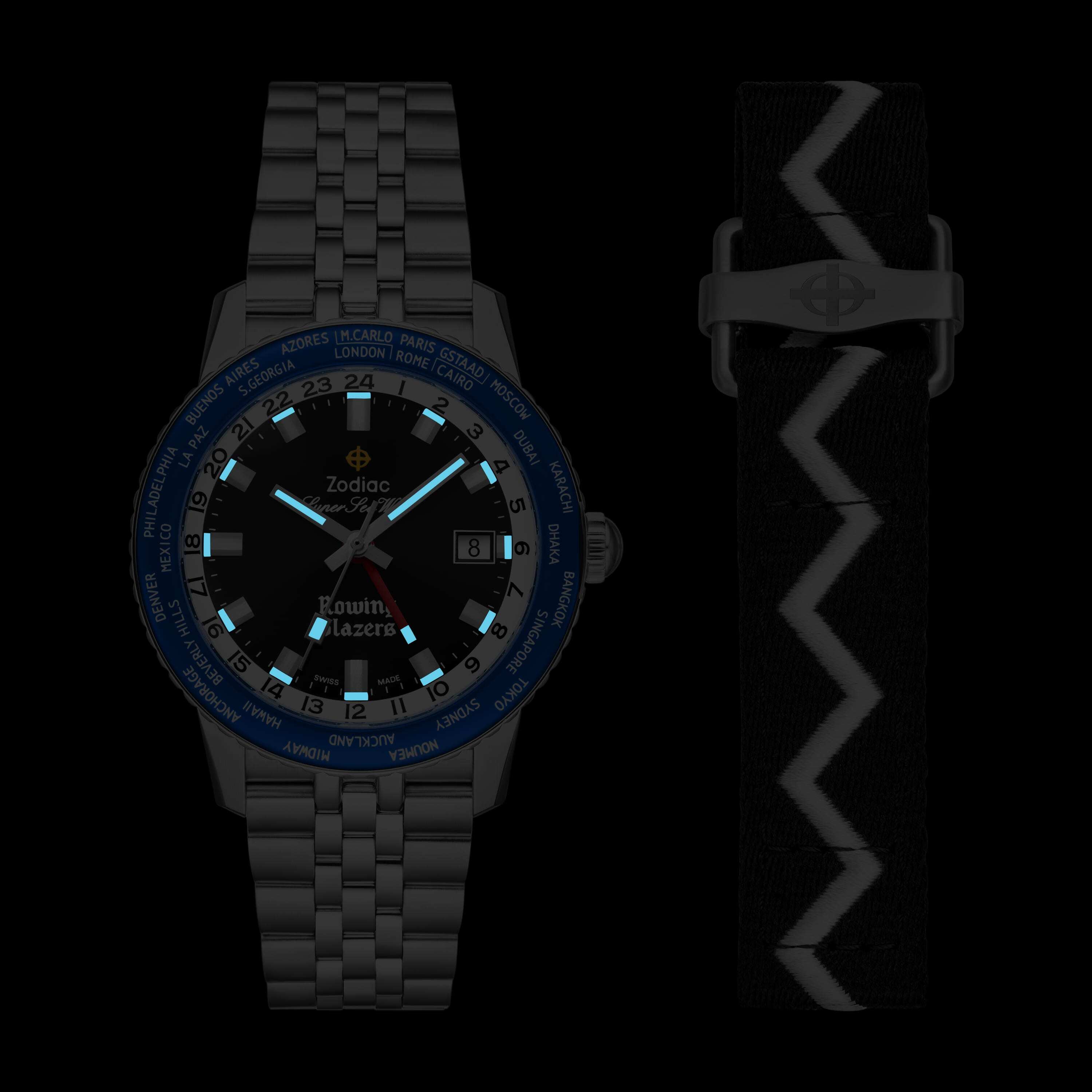 Zodiac x Rowing Blazers ZO9414 Super Sea Wolf World Time GMT
