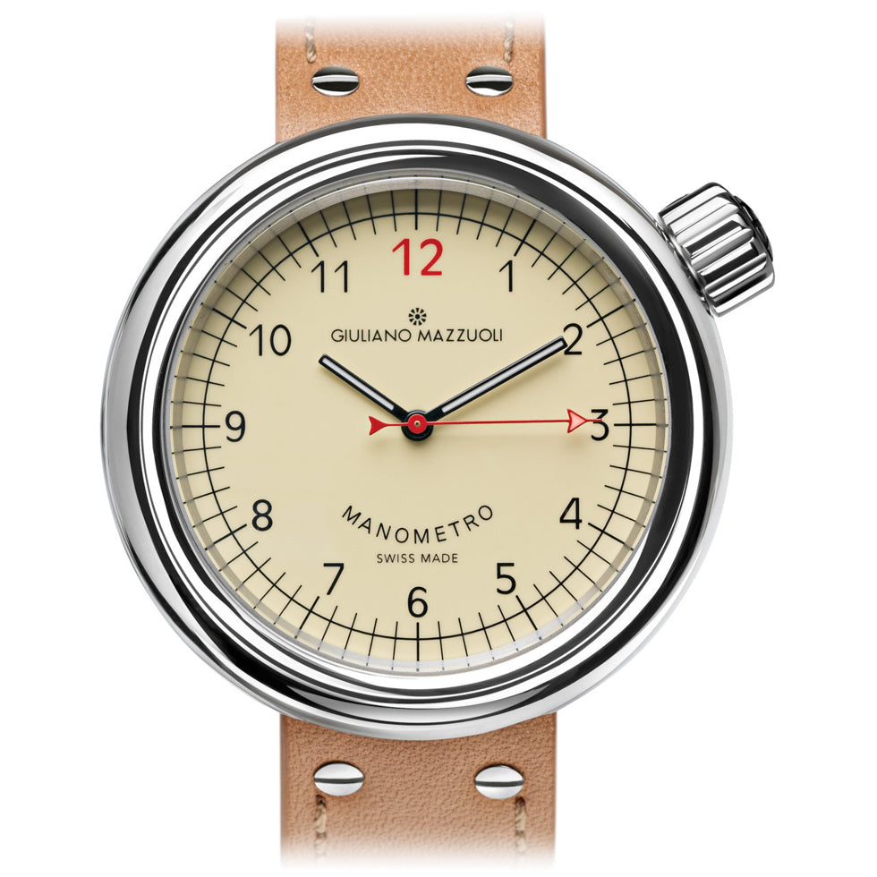 Giuliano Mazzuoli Manometro Ivory Polished Stainless Steel