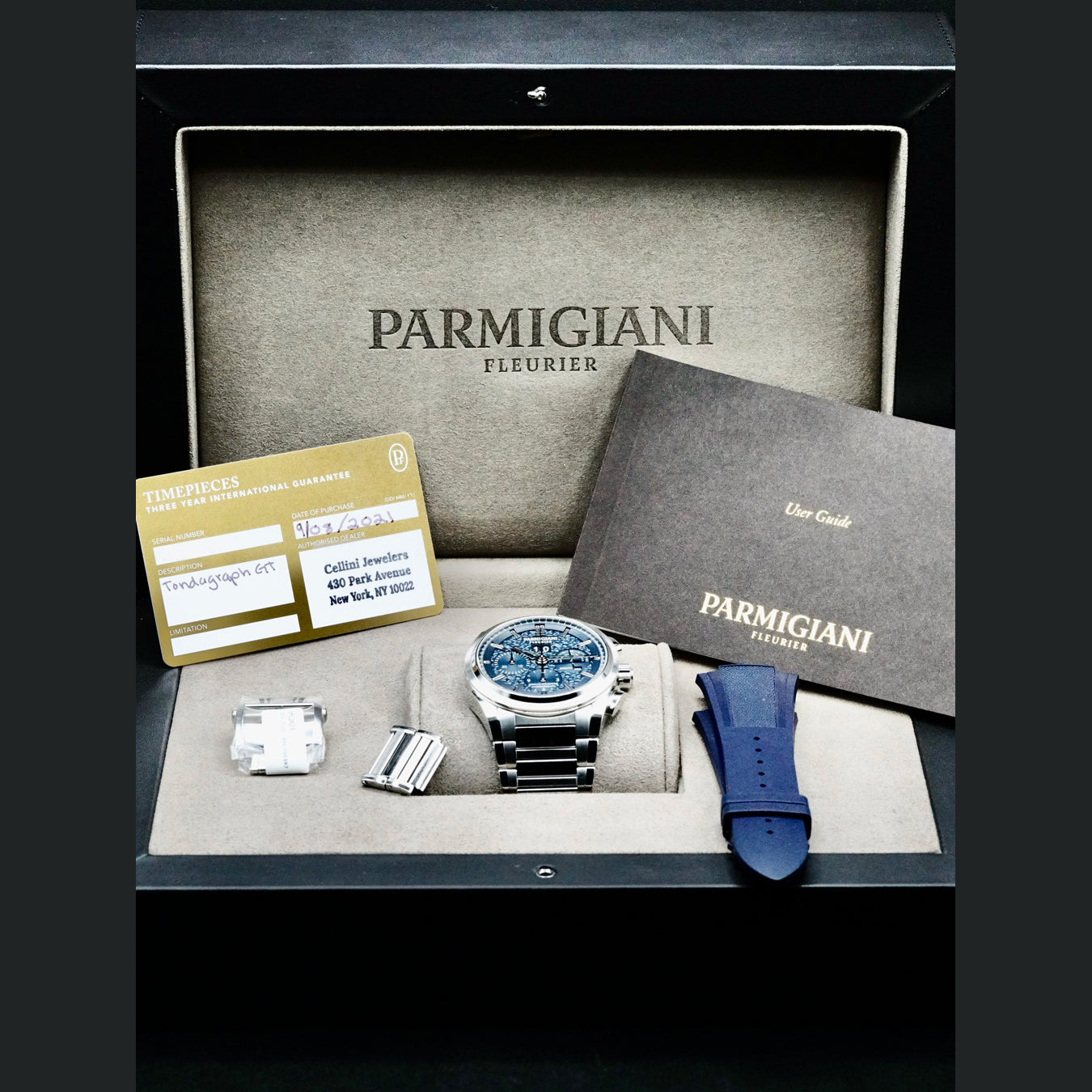 Parmigiani Fleurier PFS906-0000210-B00182 Tondagraph Tondagraph GT Acier Blue Dial Limited Edition of 10 Pieces