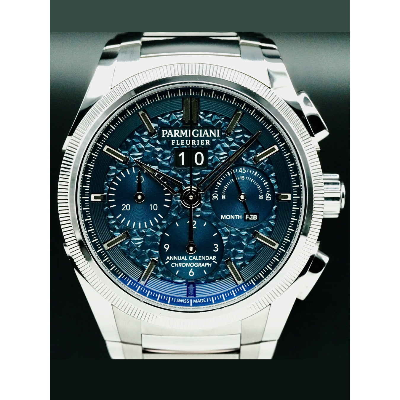 Parmigiani Fleurier PFS906-0000210-B00182 Tondagraph Tondagraph GT Acier Blue Dial Limited Edition of 10 Pieces