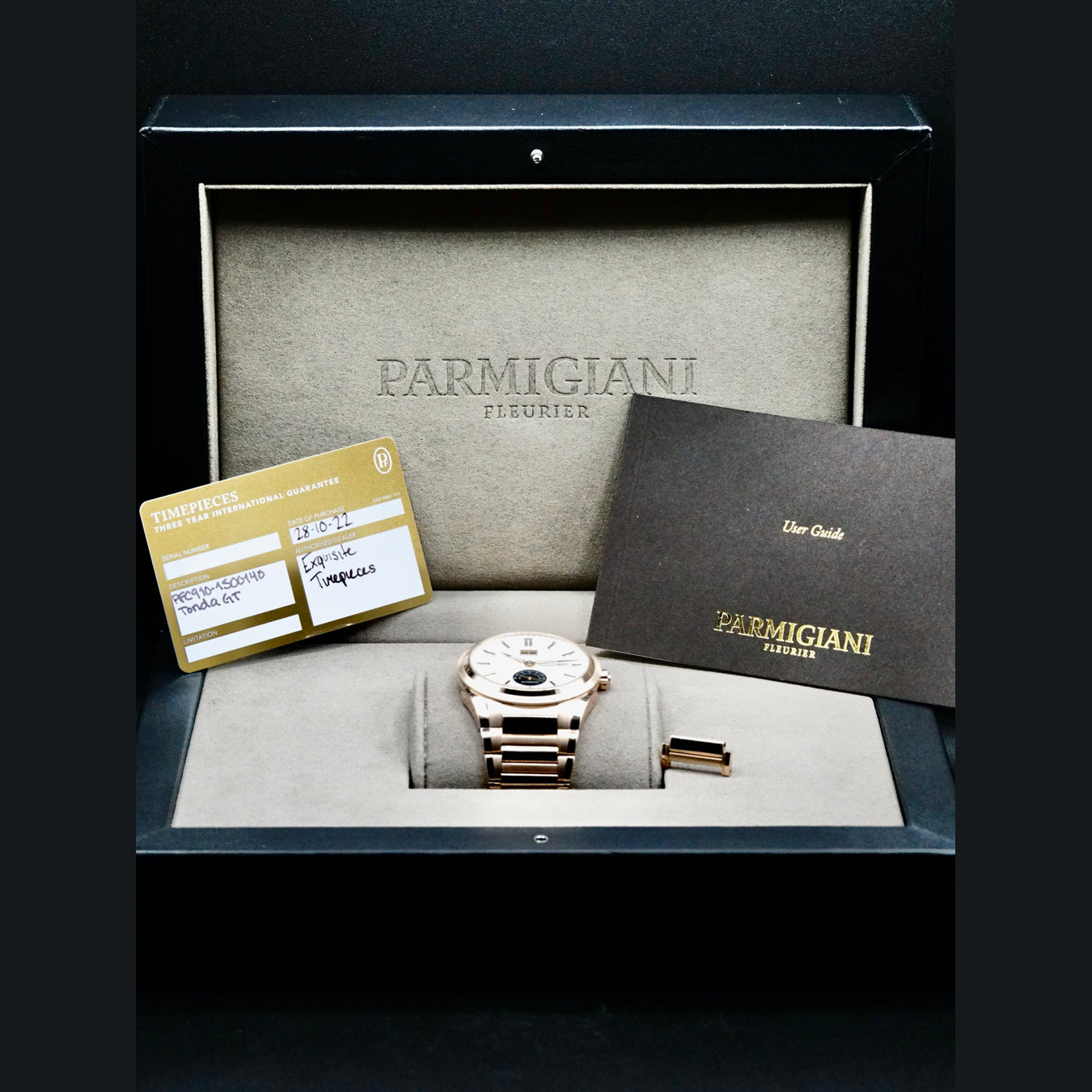 Parmigiani Fleurier PFC910-1500140-B10082 Tonda GT Rose Gold Silver Black