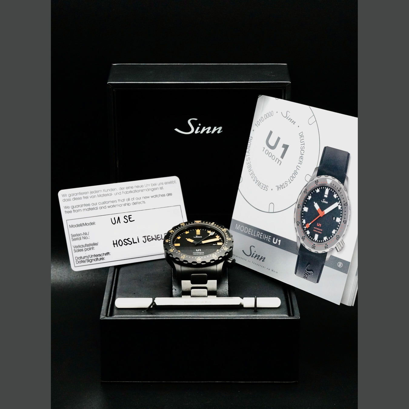Sinn Diving Watch U1 S E on Black Bracelet 1010.023