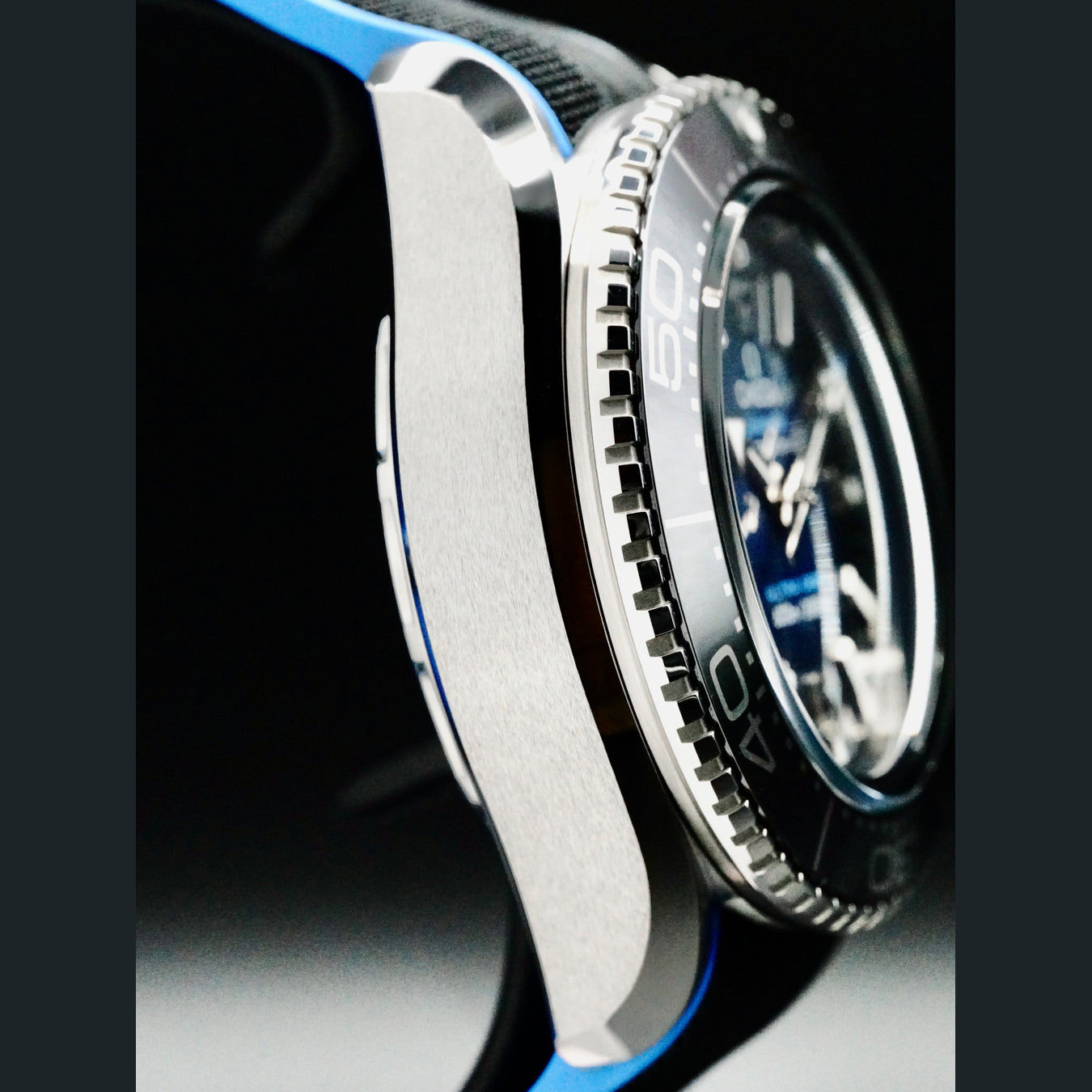 Omega 215.32.46.21.03.001 Seamaster Planet Ocean 6000m Ultra Deep Blue Dial 46mm on Strap