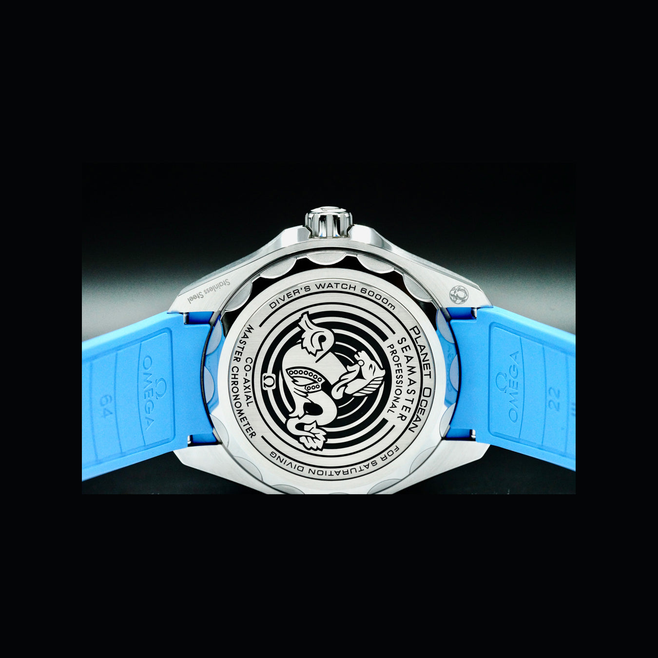 Omega 215.32.46.21.03.001 Seamaster Planet Ocean 6000m Ultra Deep Blue Dial 46mm on Strap