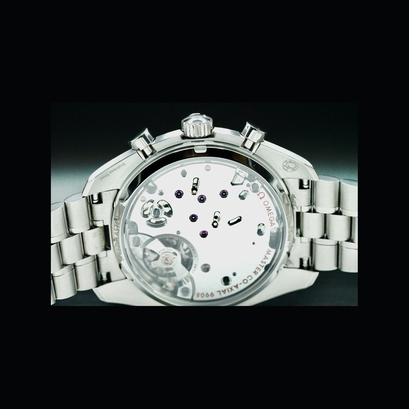 Omega 329.32.43.51.02.001 Speedmaster Chronoscope 43mm Silver & Black Dial on Strap