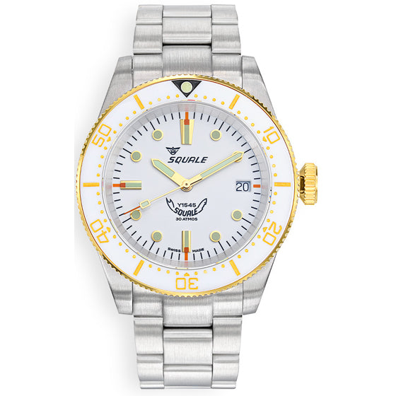 Squale 1545WTWT.AC 1545 White on Bracelet