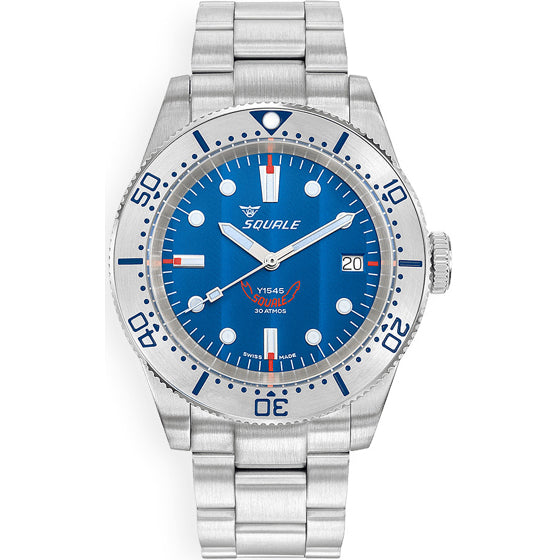 Squale 1545SSBLC.AC 1545 Steel Blue on Bracelet
