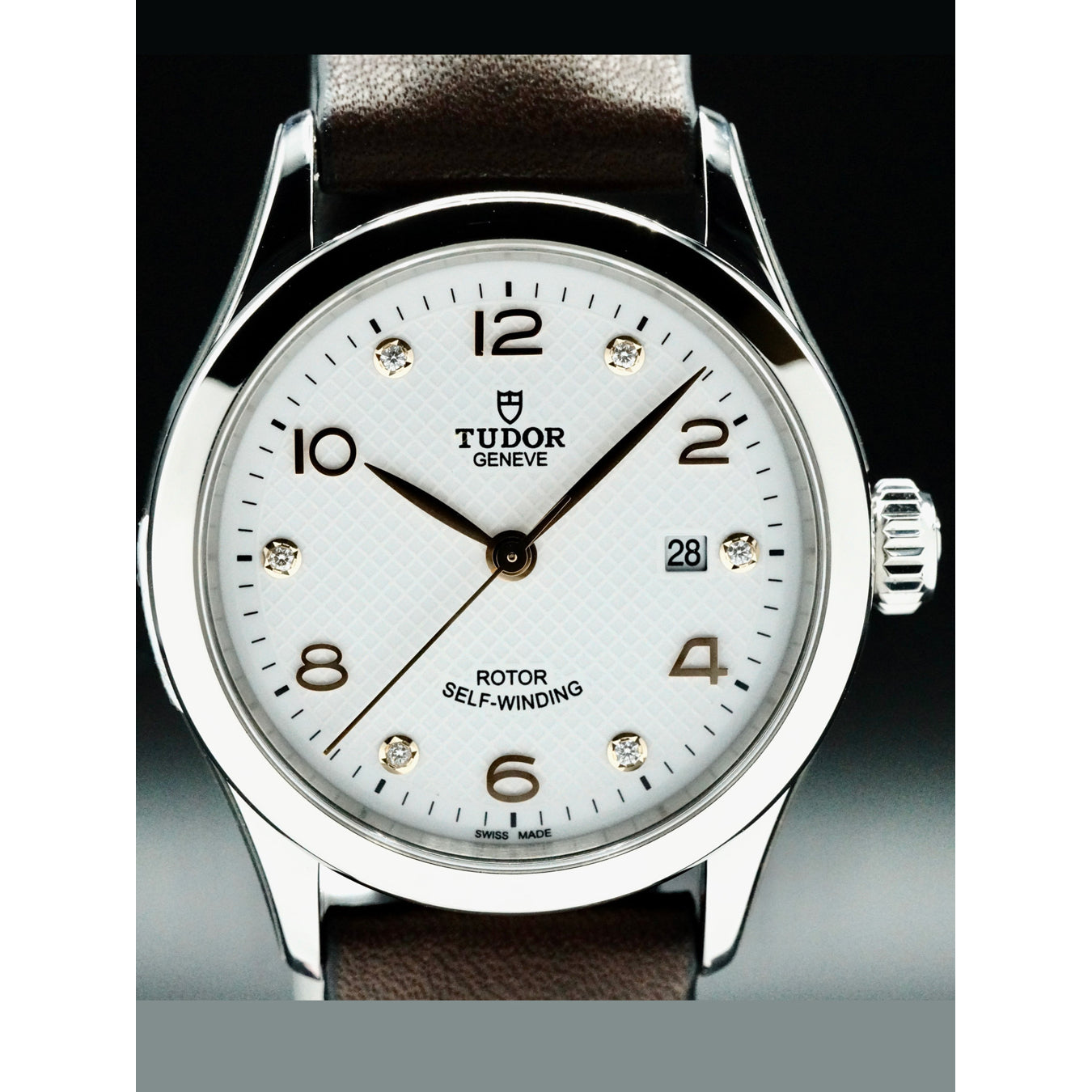Tudor 91350-0014 1926 Steel Case White Diamond-Set Dial