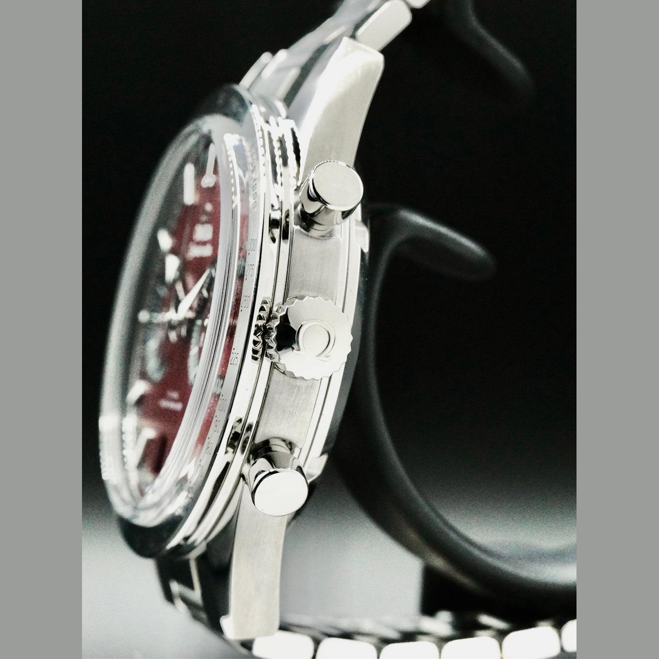 Omega 332.10.41.51.11.001 Speedmaster 57 Coaxial Chronometer Chronograph Red Dial 40.5mm on Bracelet