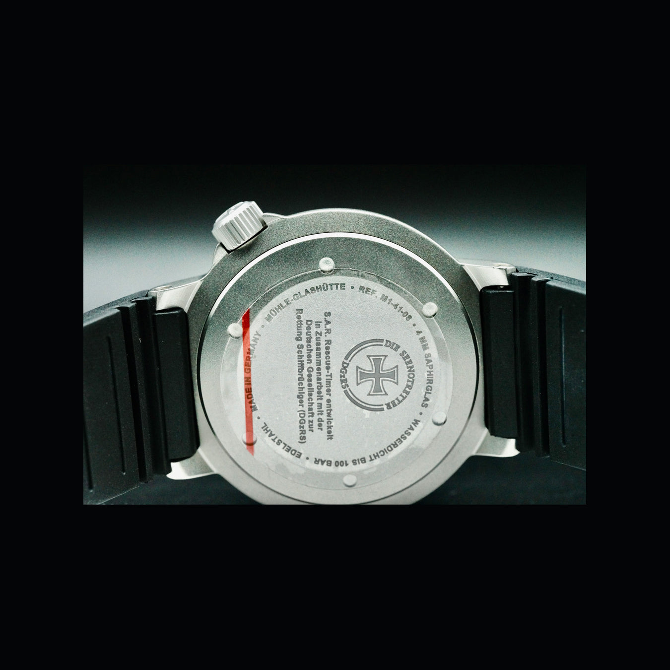 Muhle Glashutte M1-41-08-KB S.A.R Rescue-Timer Lumen Rubber Strap