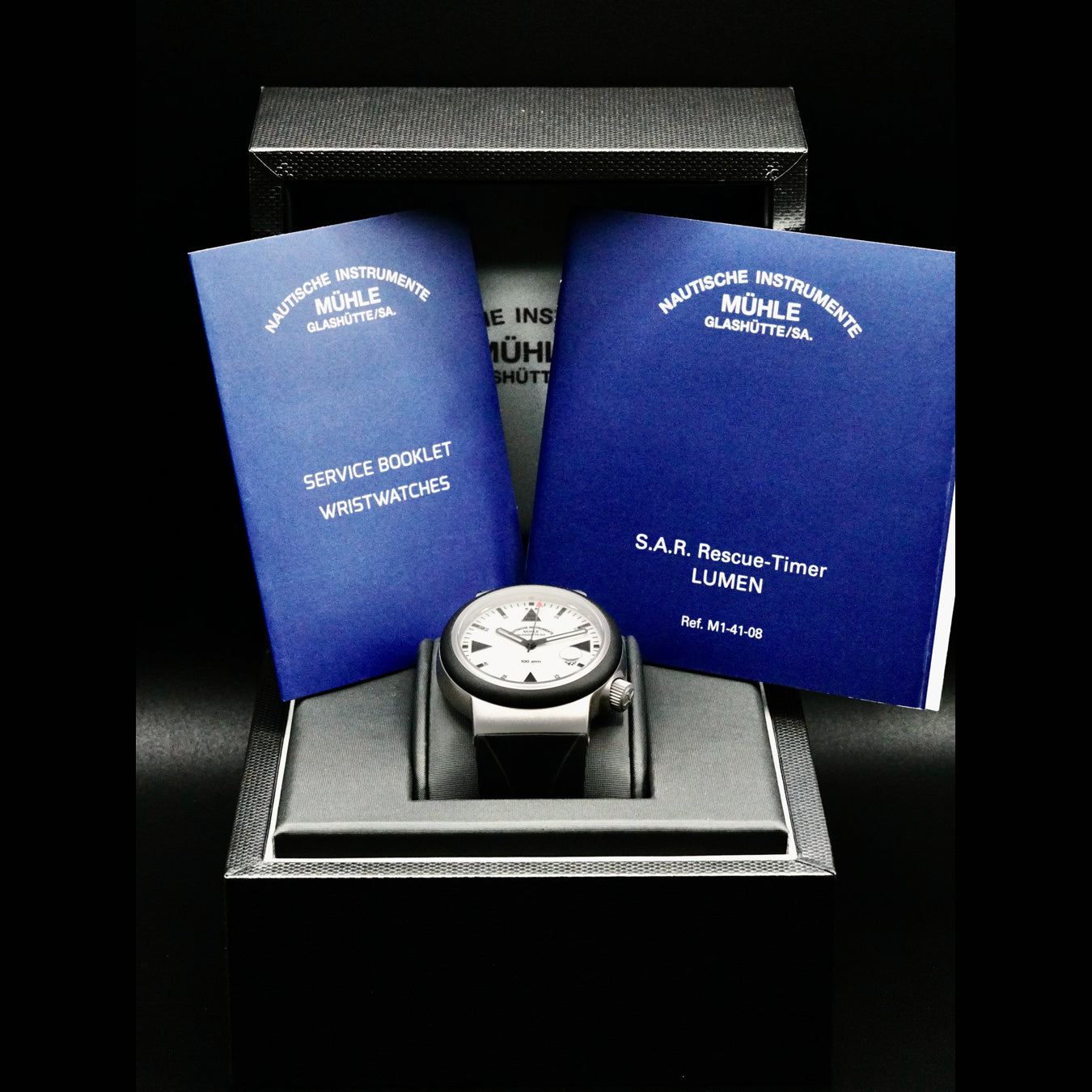 Muhle Glashutte M1-41-08-KB S.A.R Rescue-Timer Lumen Rubber Strap