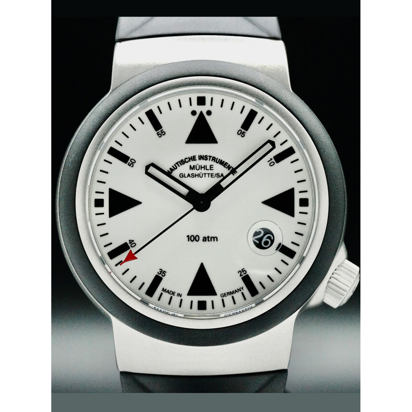 Muhle Glashutte M1-41-08-KB S.A.R Rescue-Timer Lumen Rubber Strap