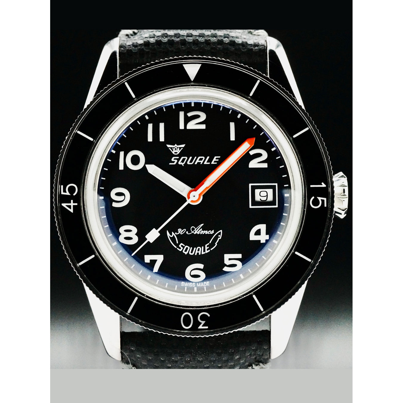 Squale SUB39MON SUB-39 Black Dial Arabic