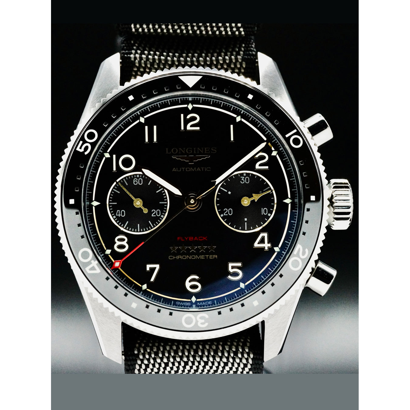 Longines Spirit L3.821.1.53.2 Anthracite Dial on Strap