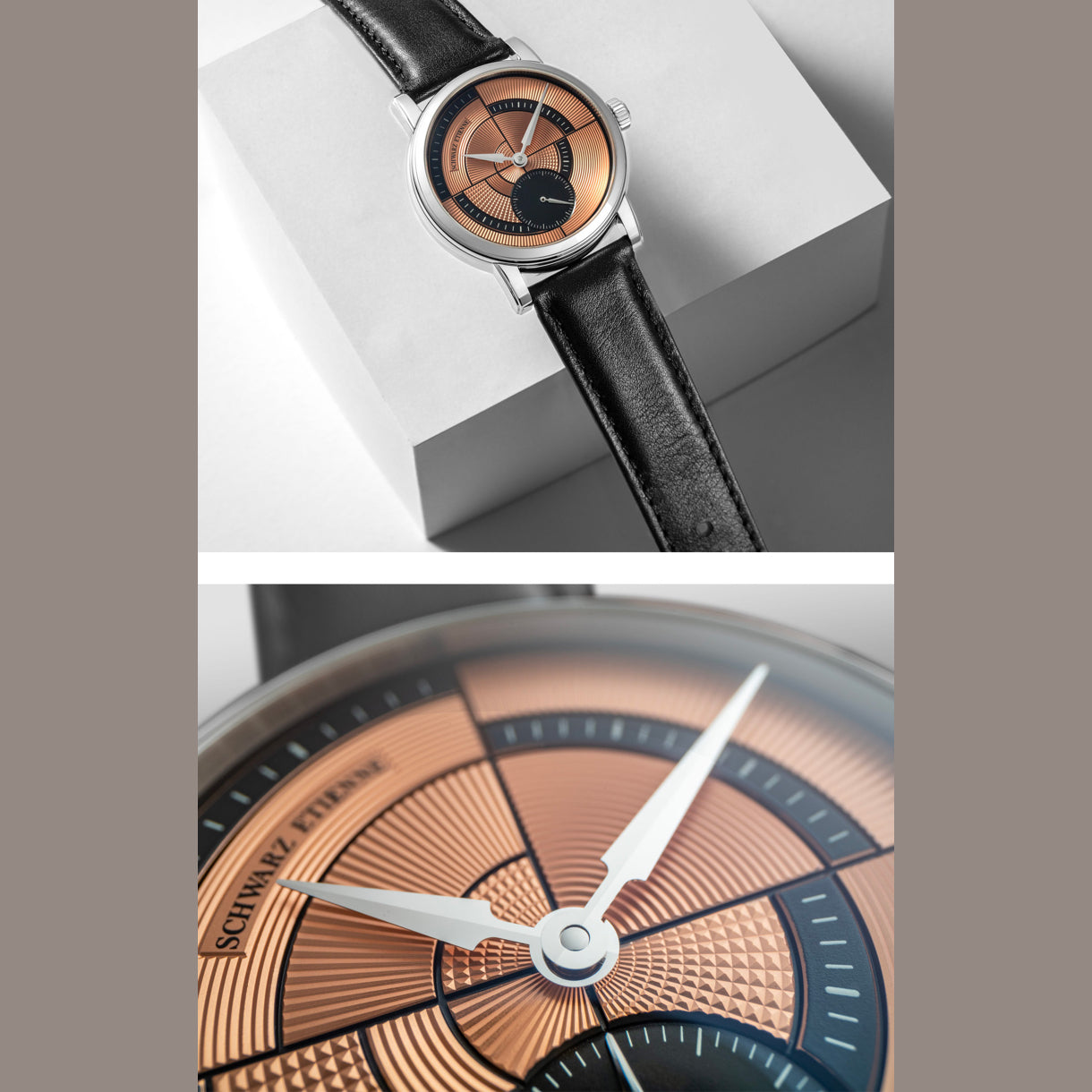 Schwarz Etienne Roma Geometry Copper Black