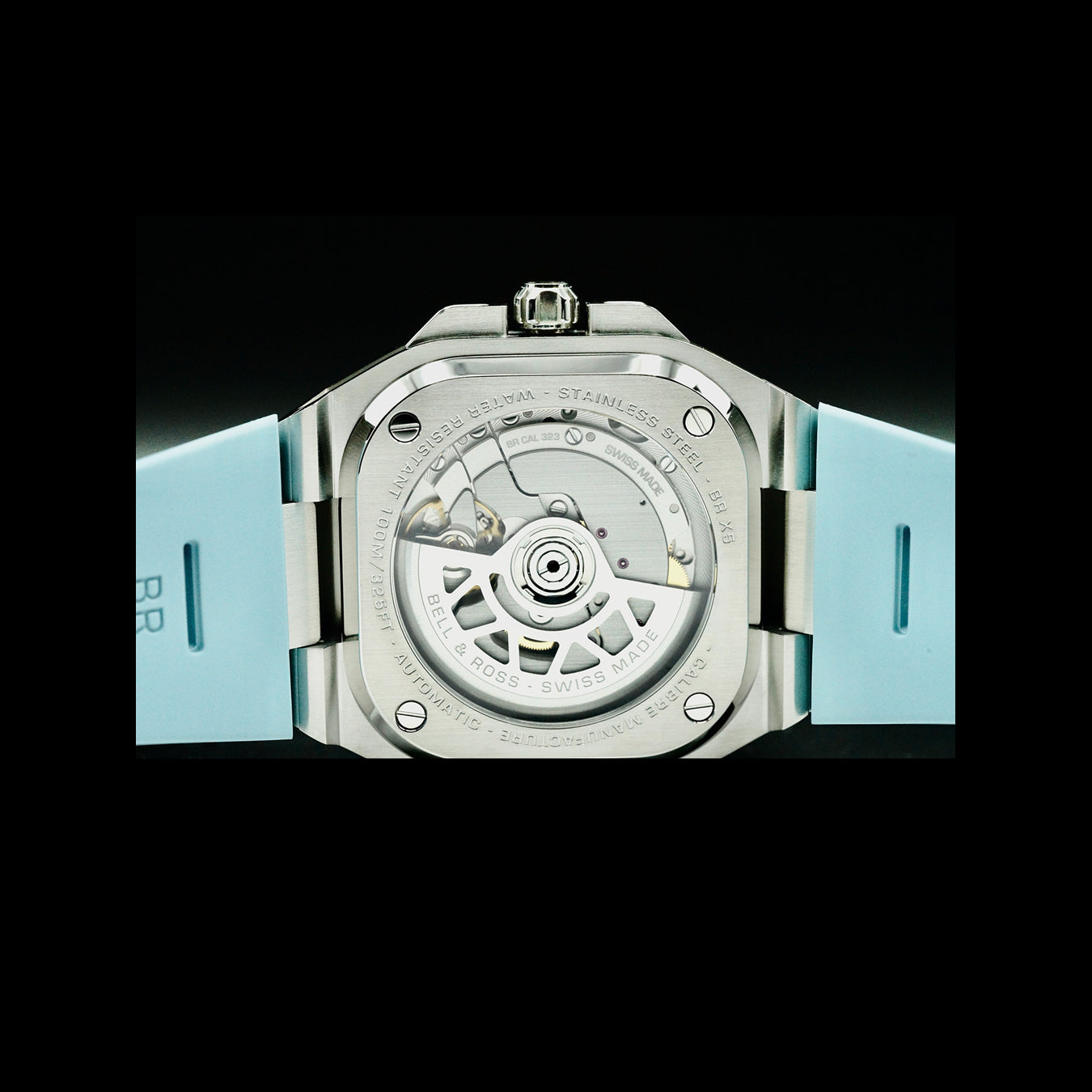 Bell & Ross BR-X5 Ice Blue on Rubber Strap BRX5R-IB-ST/SRB