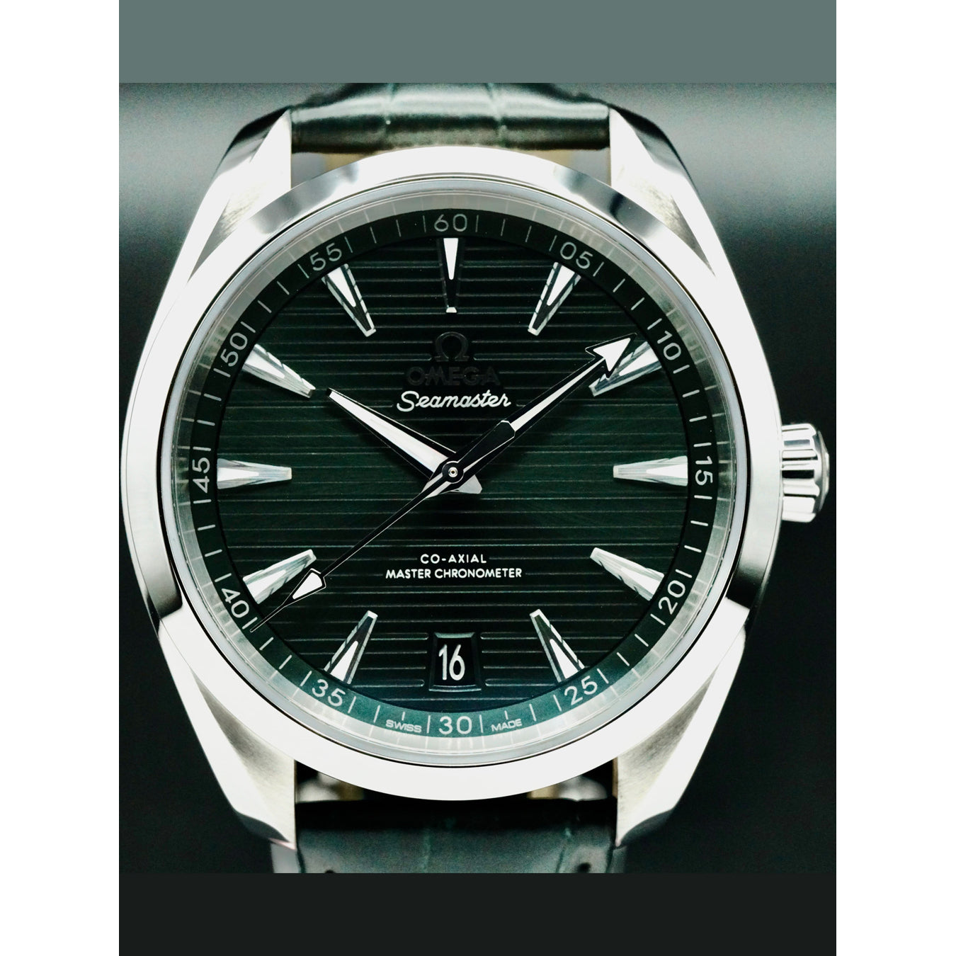 Omega 220.13.41.21.10.001 Aqua Terra 150M Green Dial on Strap