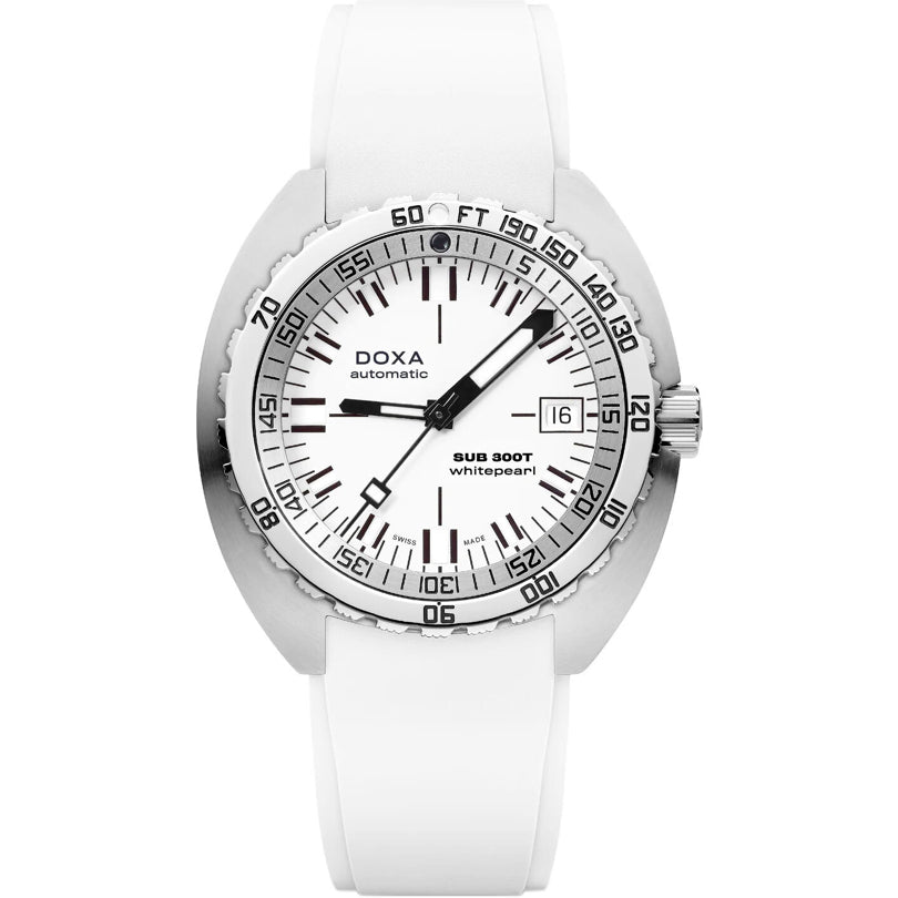 DOXA Sub 300T Whitepearl 840.10.011.23 on Strap