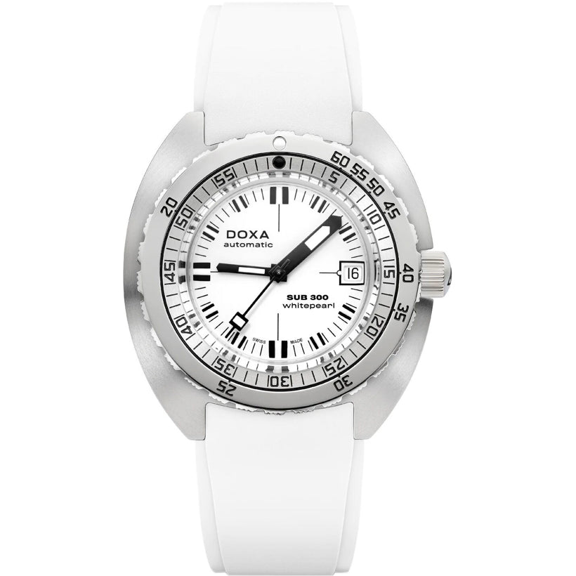 DOXA Sub 300 Whitepearl 821.10.011.23 on Strap