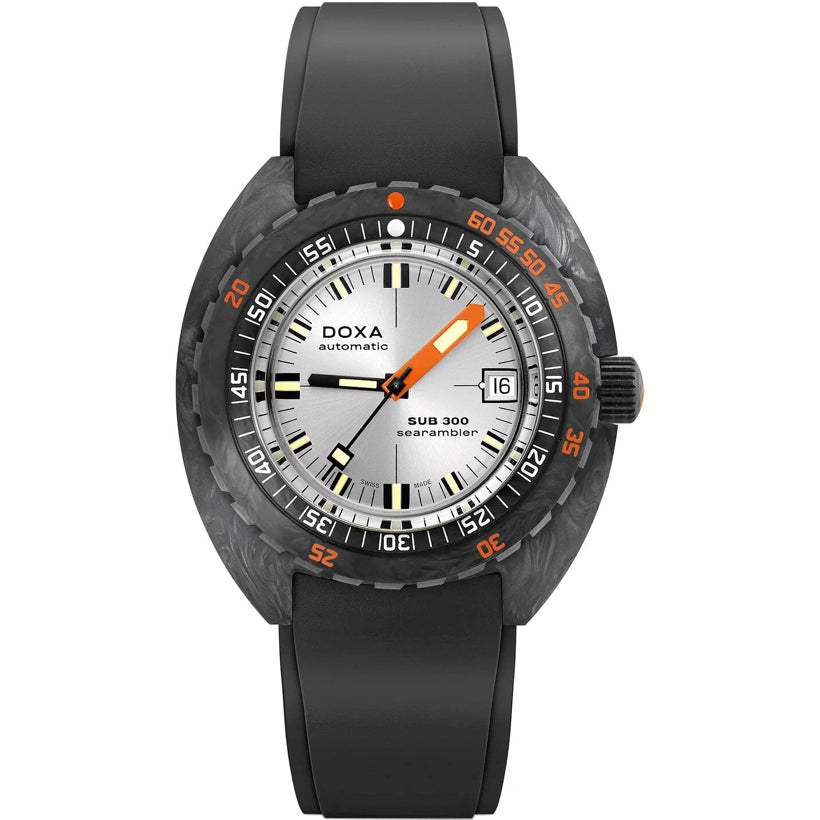 DOXA Sub 300 Carbon Searambler 822.70.021.20 on Strap
