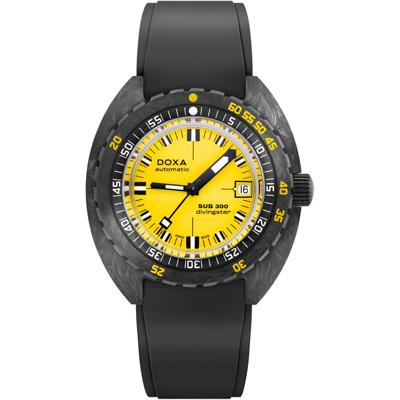 DOXA Sub 300 Carbon Divingstar 822.70.361.20 on Strap