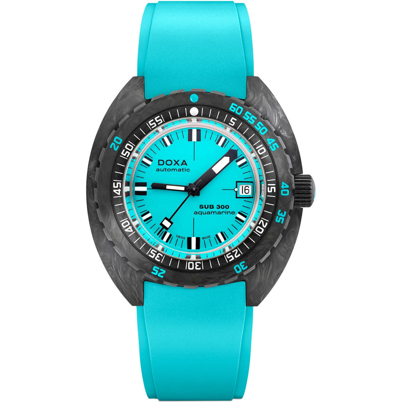 DOXA Sub 300 Carbon Aquamarine 822.70.241.25 on Strap