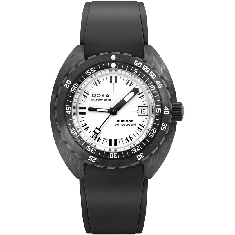 DOXA Sub 300 Carbon Whitepearl 822.70.011.20 on Strap