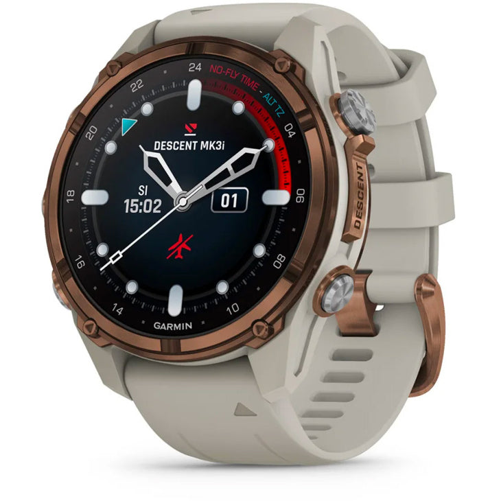 Garmin Descent Mk3i Bronze PVD Titanium 43mm with French Gray Silicone Band