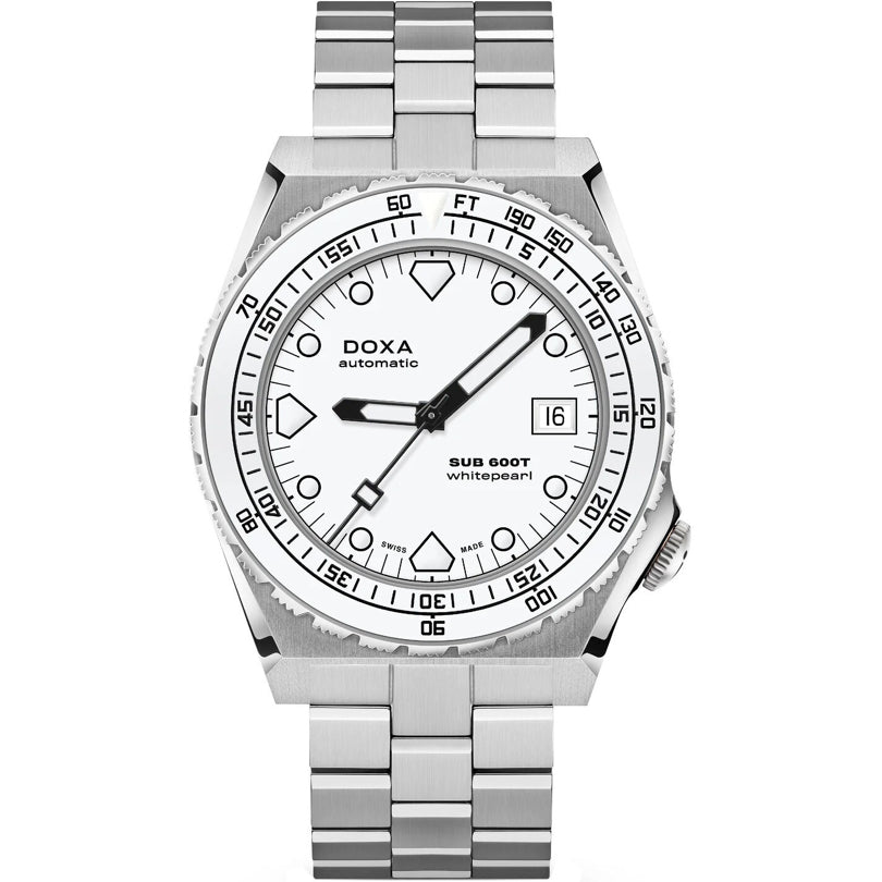 DOXA Sub 600T Whitepearl 861.10.011.10 on Bracelet