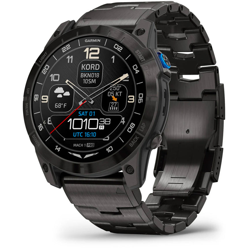 Garmin D2 Mach 1 Pro Aviator Smartwatch with Vented Titanium Bracelet