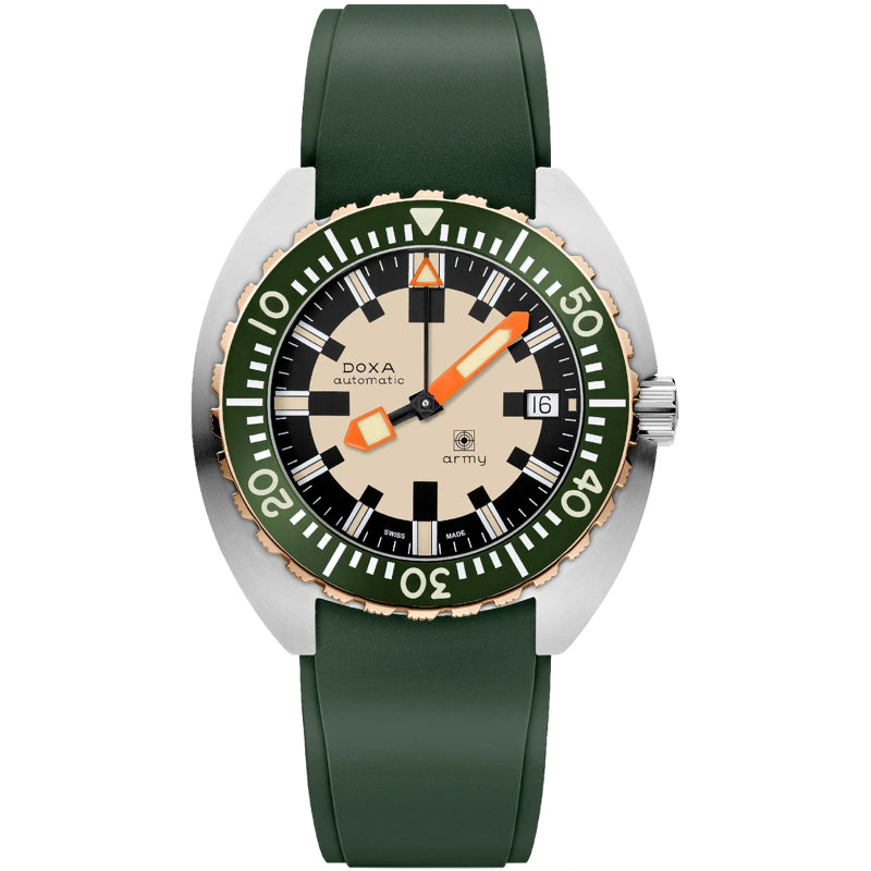 DOXA Army Bronze Bezel 785.60.031.26 on Strap