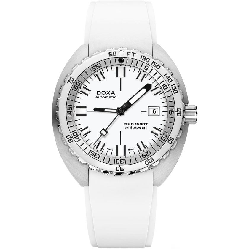 DOXA 1500T Whitepearl 883.10.011.23 on Strap