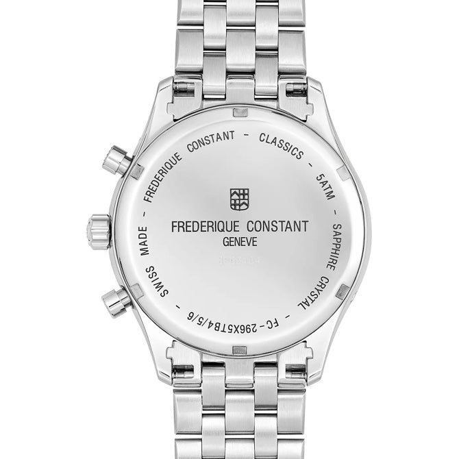 Frederique Constant FC-296SW5B6B Quartz Chronograph Triple Calendar 40mm