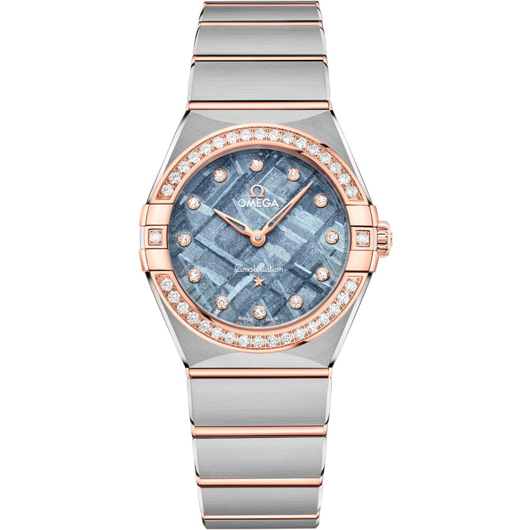 Omega 131.25.28.60.99.001 Constellation Meteorite Dial Steel Gold and Diamonds 28mm