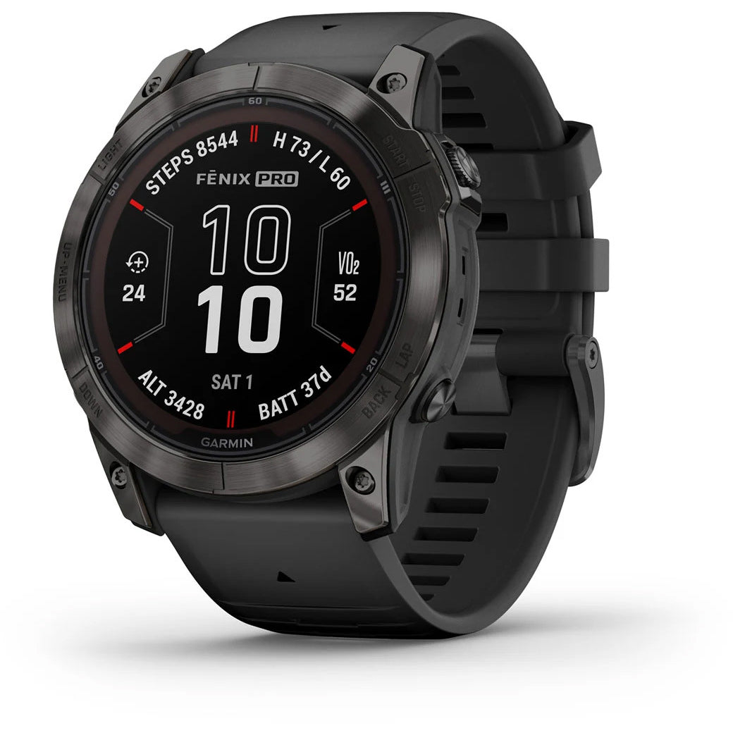 Garmin Fenix 7X Pro Sapphire Solar Edition Carbon Gray DLC Titanium with Black Band