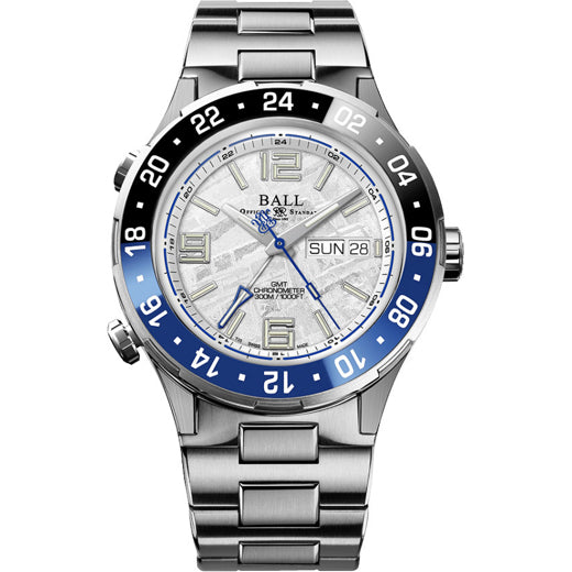 Ball Roadmaster Marine GMT Meteorite Dial 40mm Black & Blue