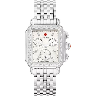 Michele Deco Stainless Diamond Watch MWW06A000775