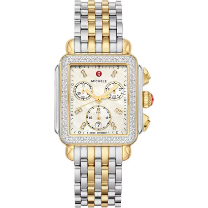 Michele Deco Two-Tone 18k Gold Diamond Watch MWW06A000776