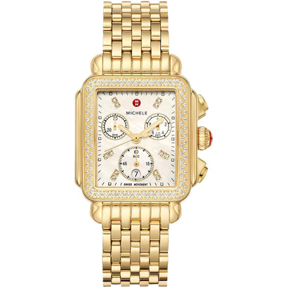 Michele Deco 18k Gold Diamond Watch MWW06A000777