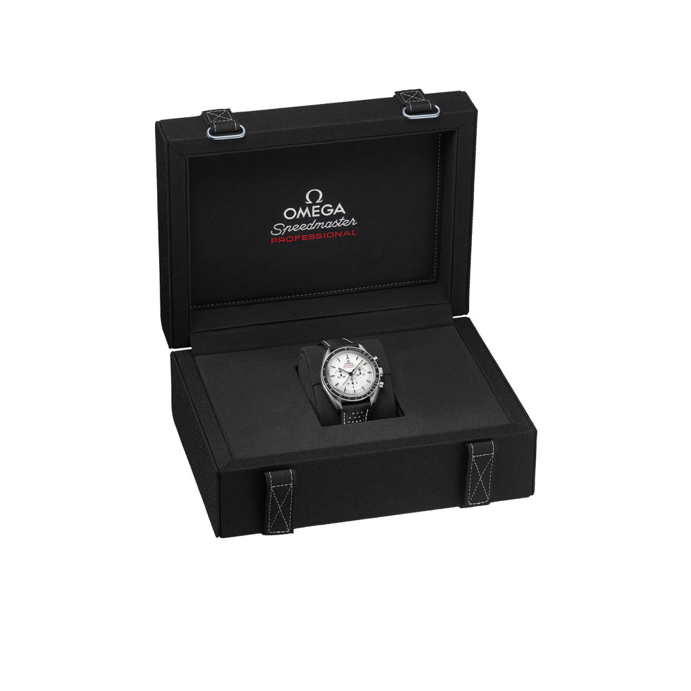 Omega Speedmaster Moonwatch Professional White Dial on Leather Strap
