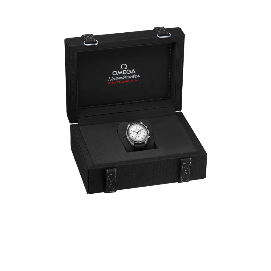 Omega Speedmaster Moonwatch Professional White Dial on Rubber Strap