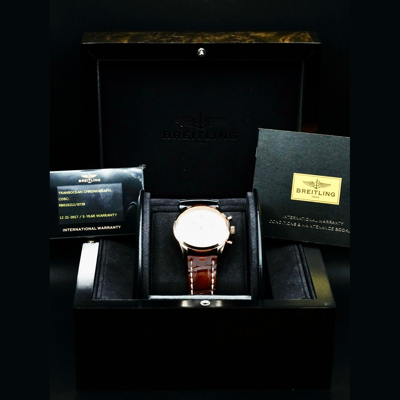 Breitling RB015212/G738 Transocean Chronograph Rose Gold