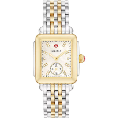 Michele Deco Mid Two-Tone Diamond Dial Watch MWW06V000042